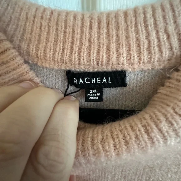 Rachel Pink Sweater with Star and Moon Design - Size 2X - Picture 2 of 3